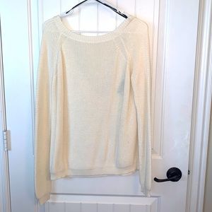 Low back sweater, can be worn off the shoulder